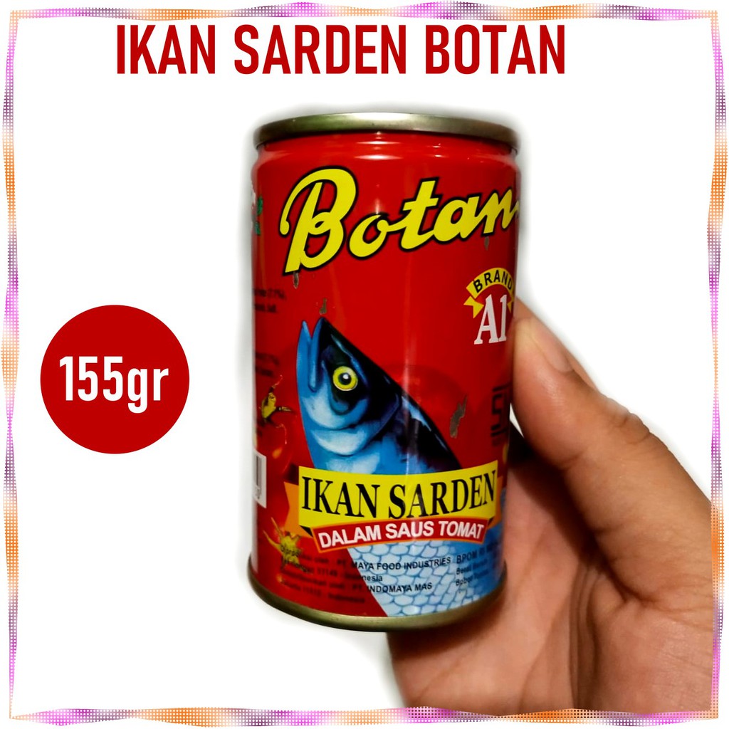 

Ikan Sarden Botan Makanan Sardines Kaleng Dalam Saus Tomat 155gr