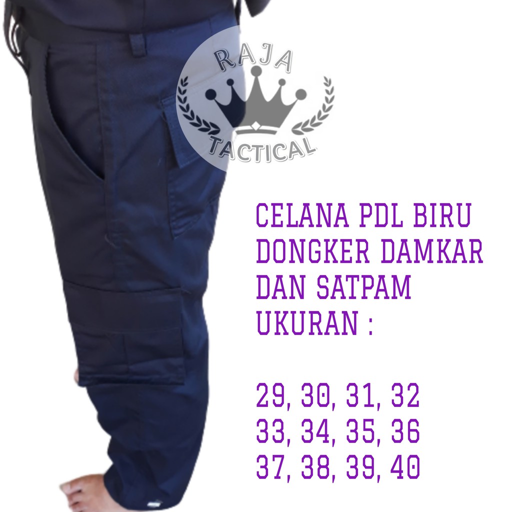 Celana PDL Biru Dongker Damkar Celana Panjang PMR SATPAM