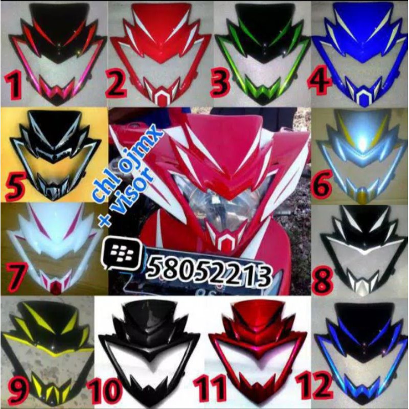 Cover lampu+visor mx old/mx lama