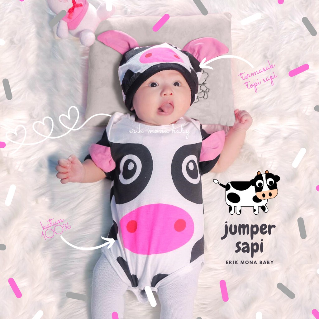  baju  bayi  jumper bayi  sapi  Shopee Indonesia