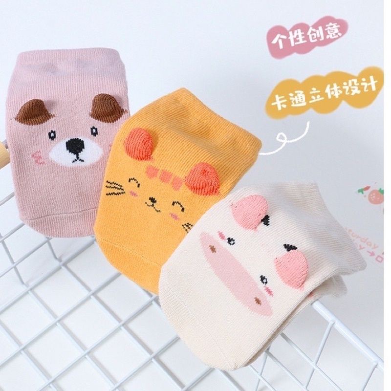 (Pimenova) kaos kaki bayi anti slip kaos kaki anak import kaos kaki anak karakter animal baby socks