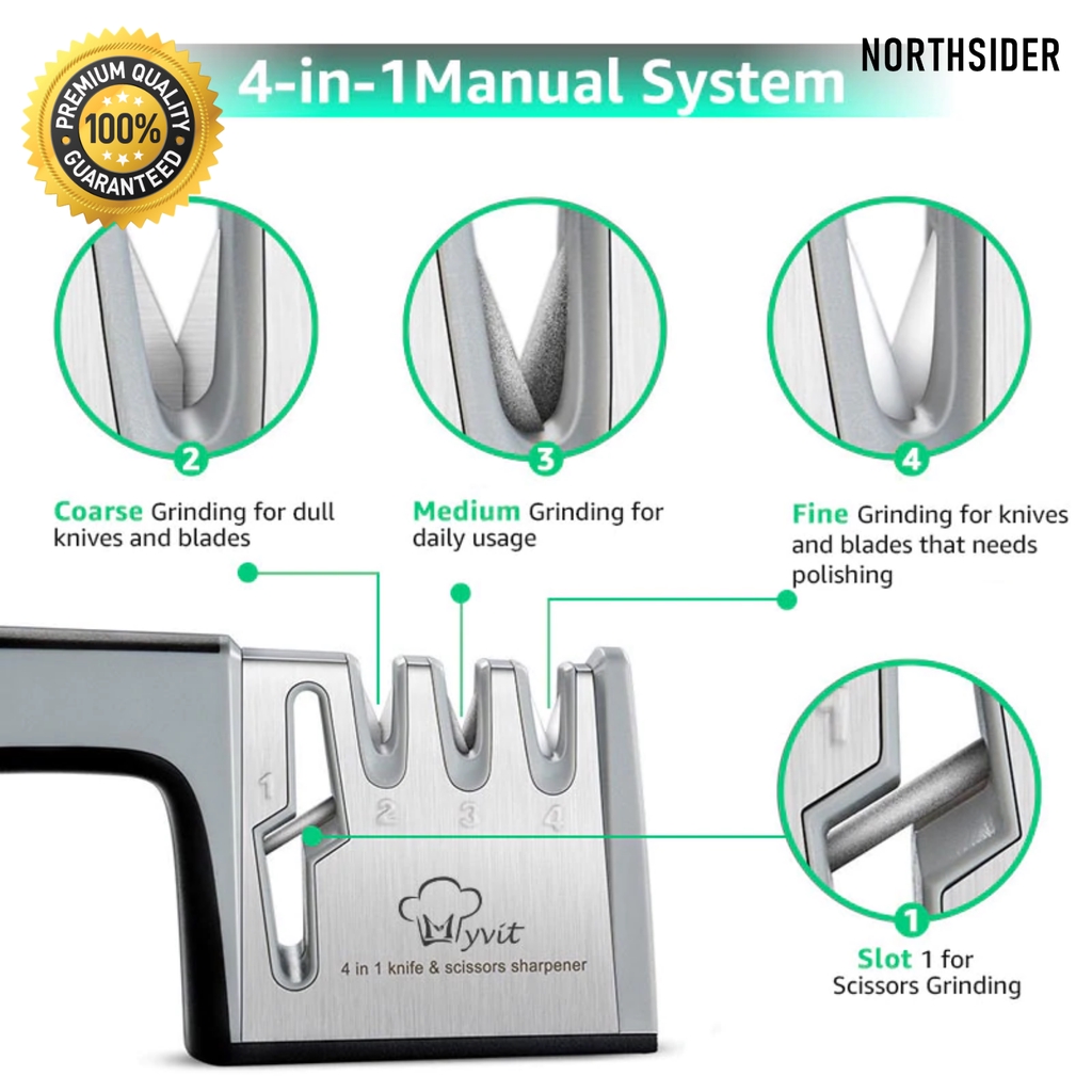 ALAT PENGASAH PISAU - GUNTING | KNIFE SHARPENER 4 STAGES S-010