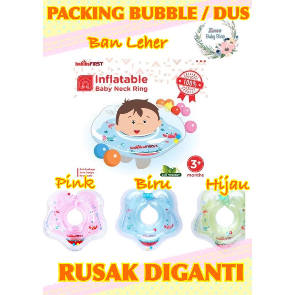 Doctor Dolphin Inflatable Neck Ring / Ban Renang Bayi / Pelampung Bayi Renang Tiup / Ban Leher Bayi