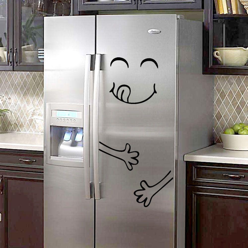 Stiker Kulkas SOLIGHTER Art Cute Kitchen &amp; Dining Refrigerator Decal