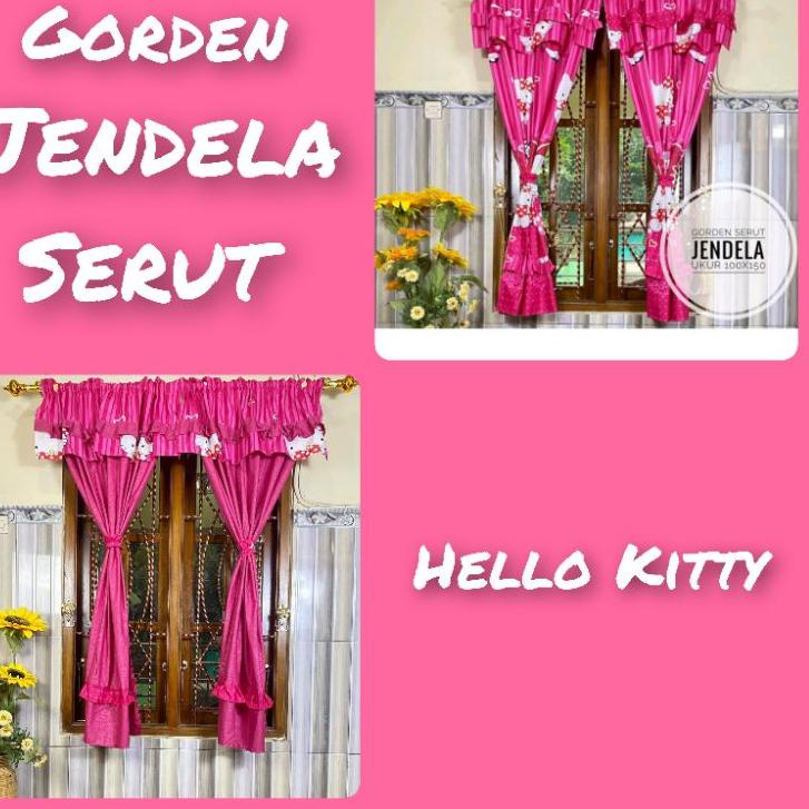 Jangan Ketinggalan order..  ✅✅ GORDEN JENDELA SERUT PENDEK KAMAR TIDUR PONI RUMBAI SIZE 100x150 MOTI