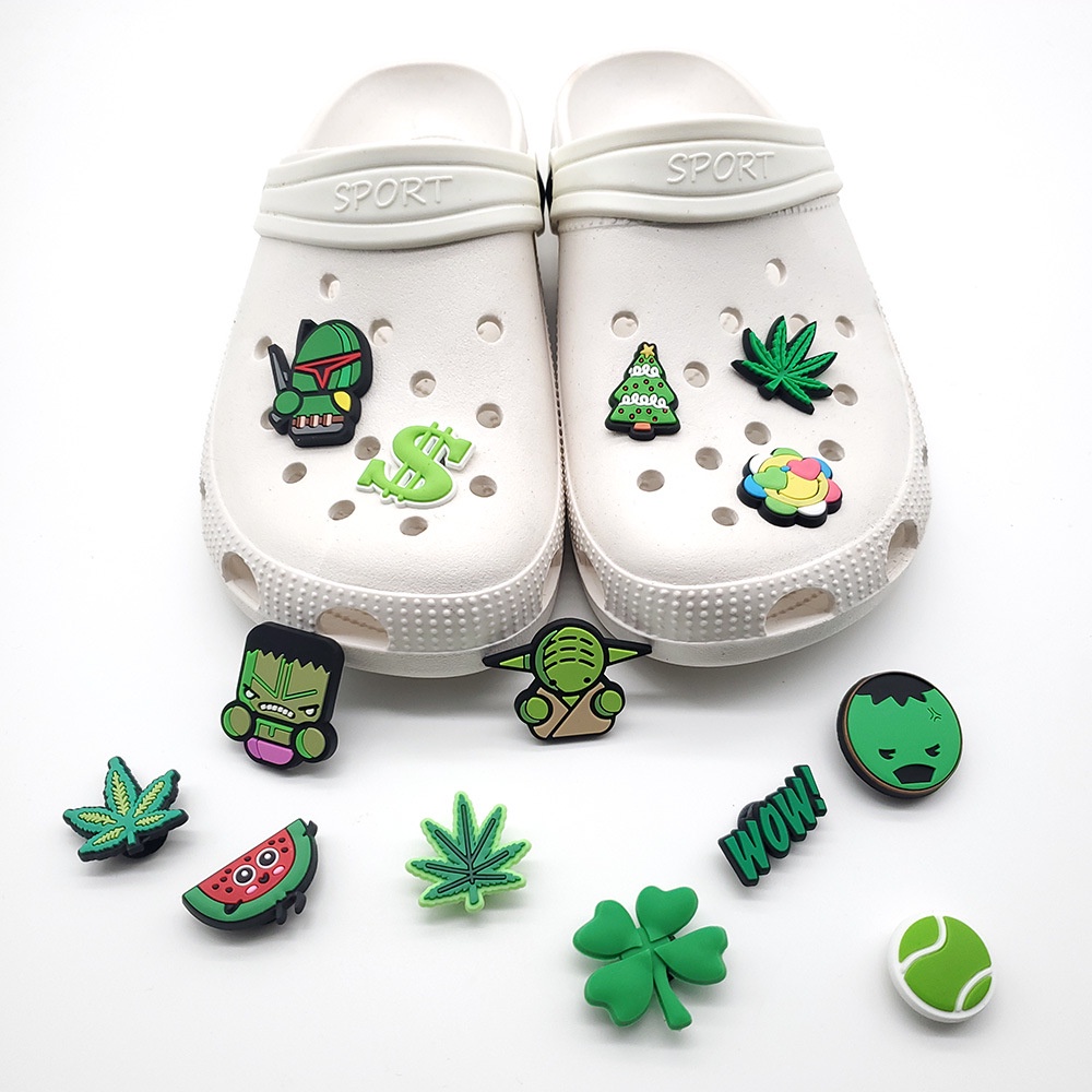 Charms Desain Sepatu Warna Hijau Untuk Charm jibbitz