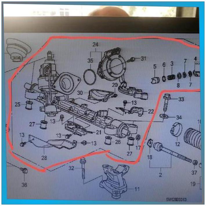 Gear Box Rack Steer Atau Power Steering Honda Crv Re Gen.3 2.0 Atau 2000 Cc 2007 2008 2009 2010 2011