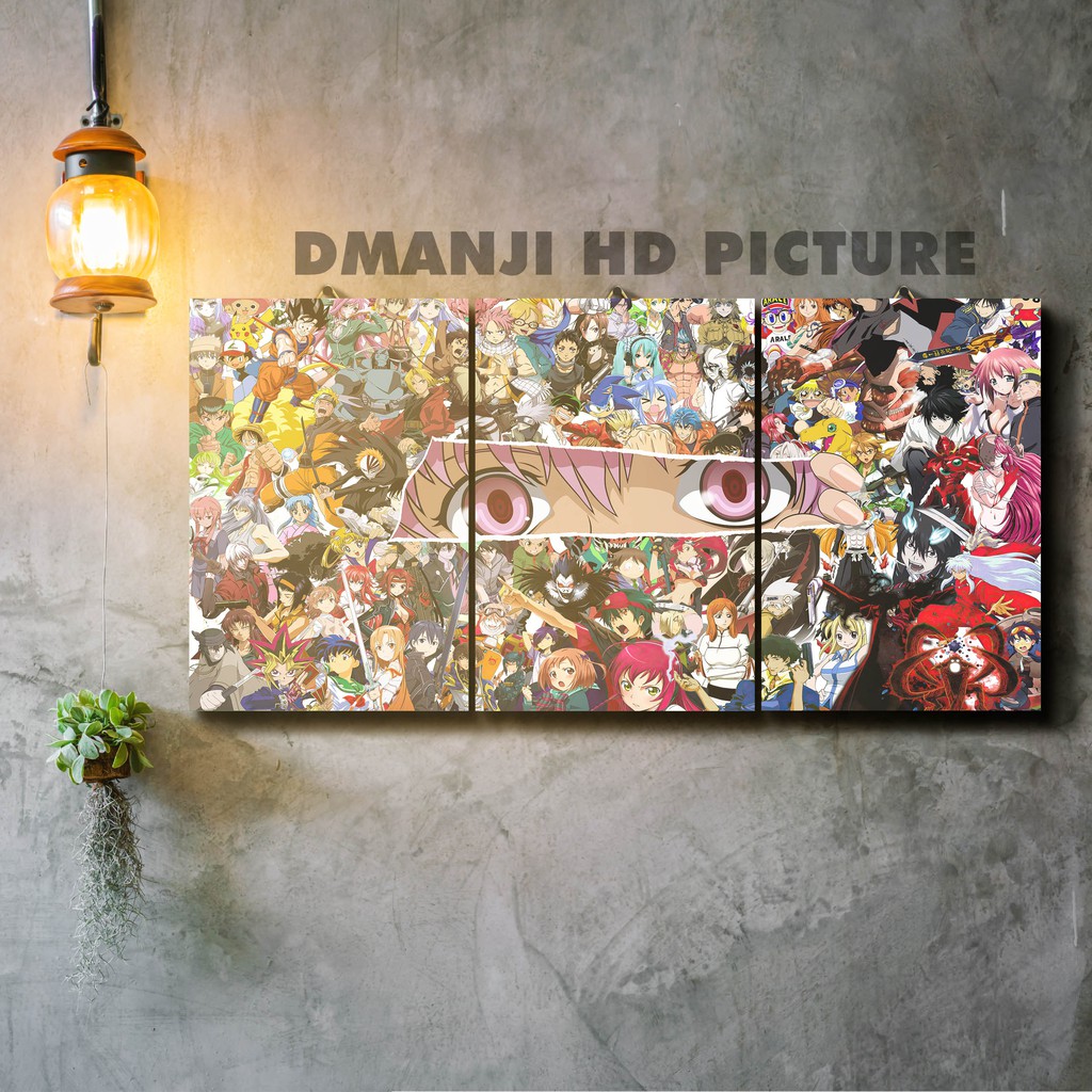 POSTER KAYU MULTIPANEL ANIME NARUTO / 20X30 / HIASAN DINDING NARUTO / PAJANGAN KAMAR TIDUR ANIME-1