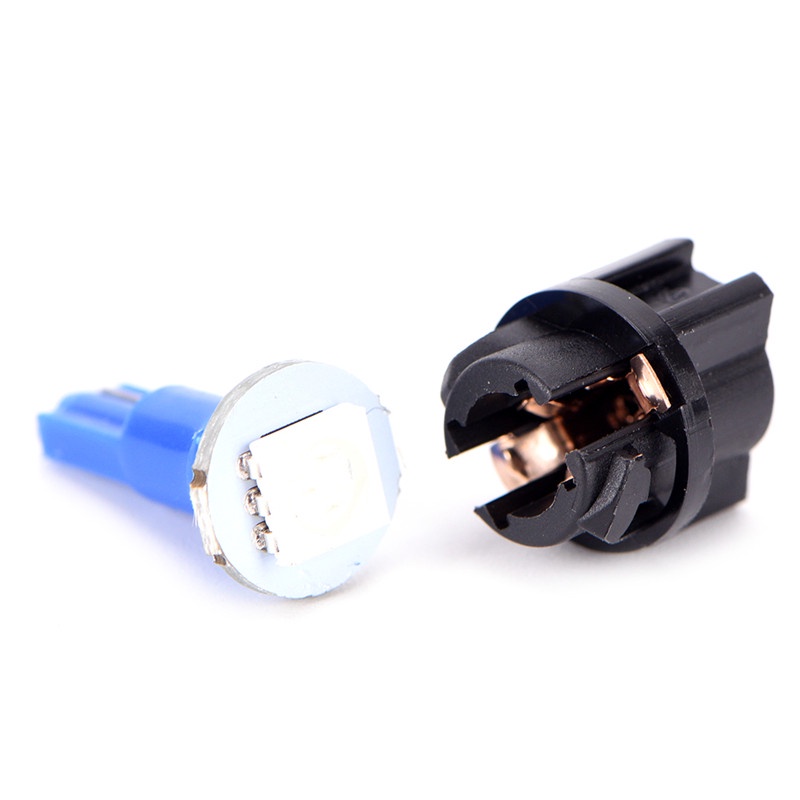 {LUCKID}10Pcs T5 5050 LED Instrument Panel Cluster Dash Light Bulb Twist Socket