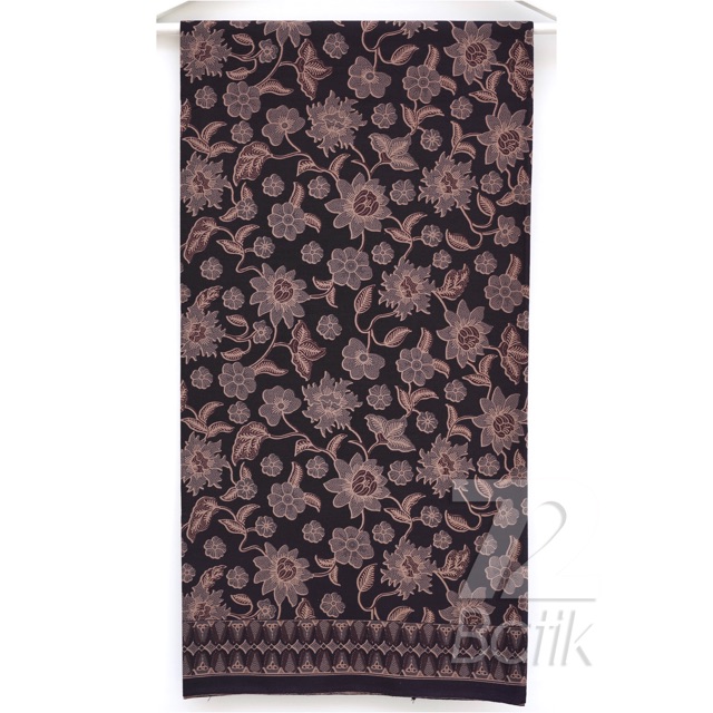 JARIK BATIK Premium Bahan Katun Motif Kembang Warna Hitam Item Black 728321 Cap 72 Kain Jarik Jarit Samping Kebat Panjang Batik Katun Modern Premium Bahan Seragam Batik Pernikahan Kantor Keluarga Murah Kamen Jadi Batik Bali Lembaran