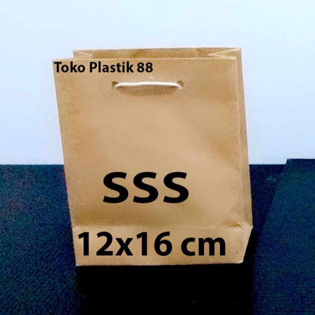 

[1 pcs] PaperBag Polos Coklat | Paper bag Kraft. Polos SSS. 12x16 cm.