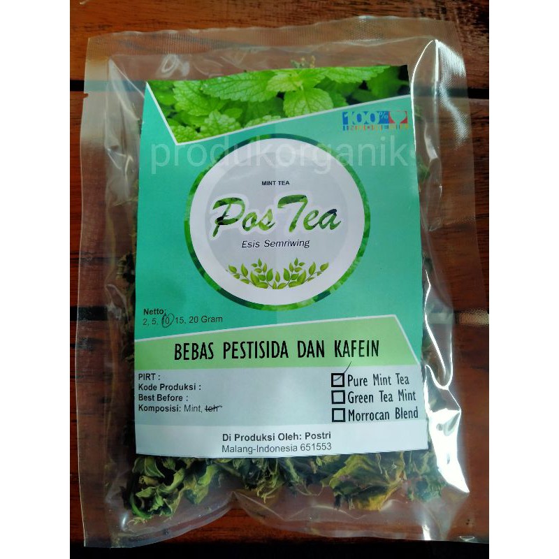 

Mint Tea Teh Mint Daun Mint Kering Kemasan 2 Gram Pure Dried Mint Tea