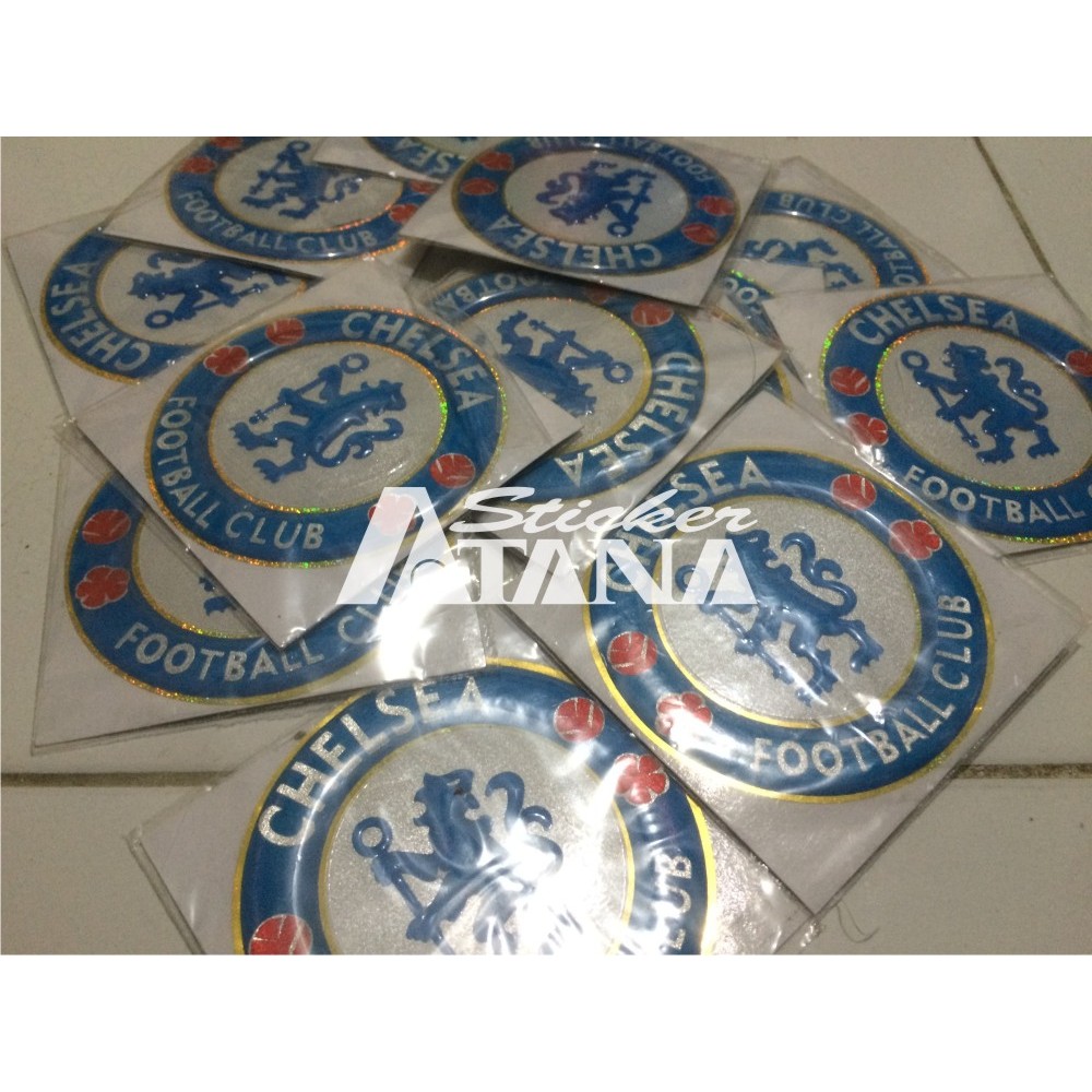 Sticker Cutting Timbul / Emblem Chelsea Besar Glossy