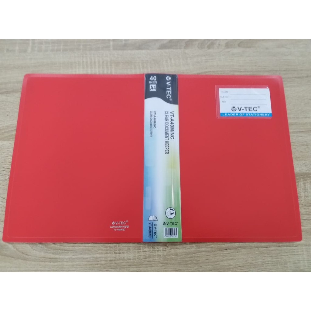 

Map Dokumen Keeper A4 Clear Holder Display Book V-Tec VT-A40M/NC 76051140