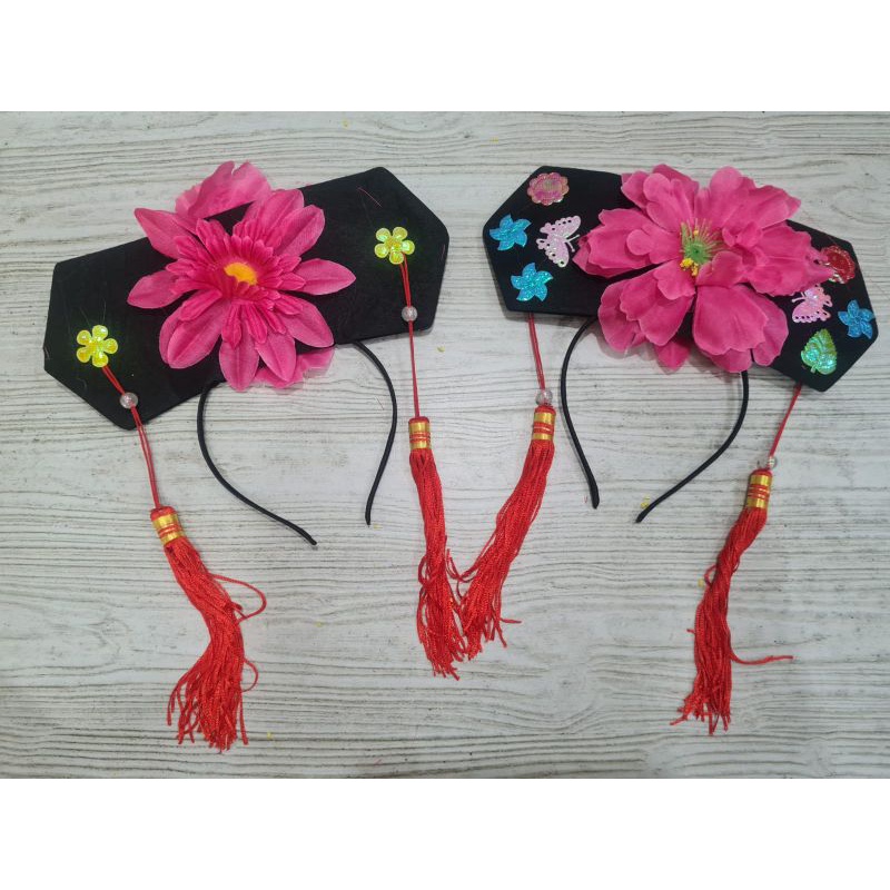 Bando anak  putri huan zhu bunga imlek sincia cny cina rumbai family toys