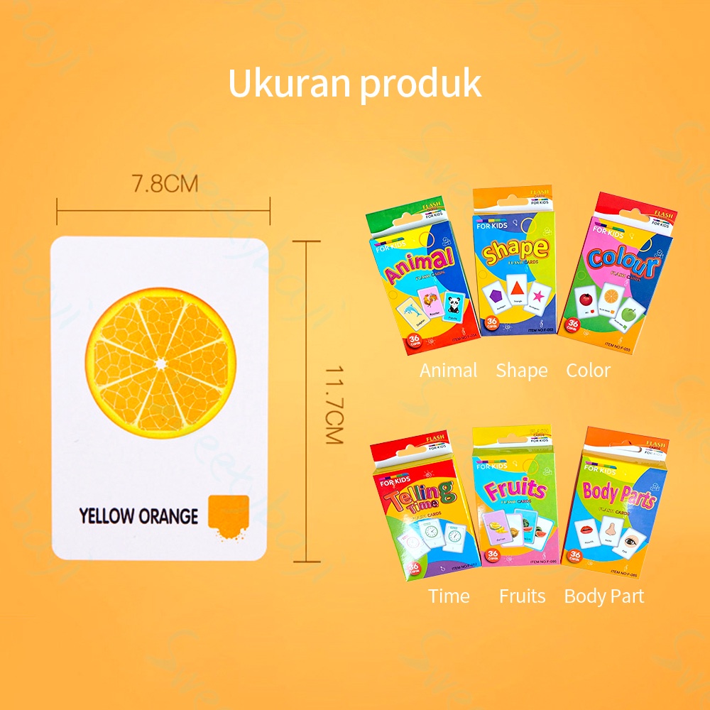 Sweetybayi Flashcard inggris anak Kartu pintar balita Flash card edukasi anak