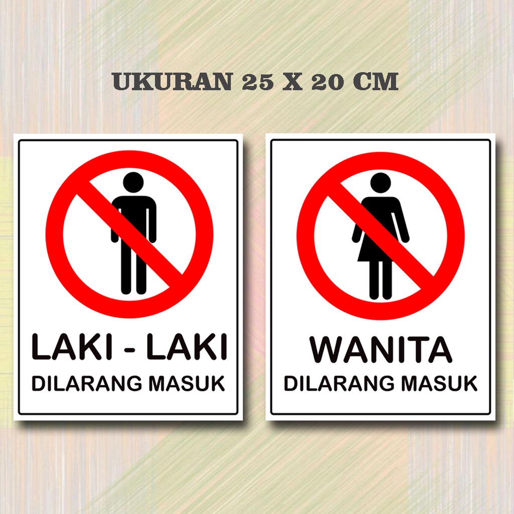 

Stiker Wanita/Pria Dilarang masuk