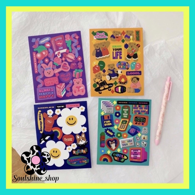 

Korean Retro Sticker Sheets