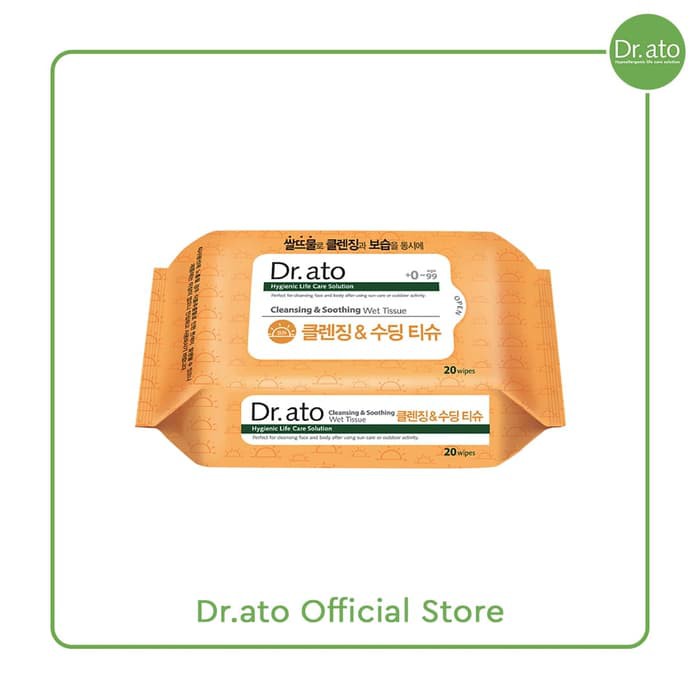 BIG SALE Prev Next Dr.ato Cleansing and Soothing Wet Tissue 20P