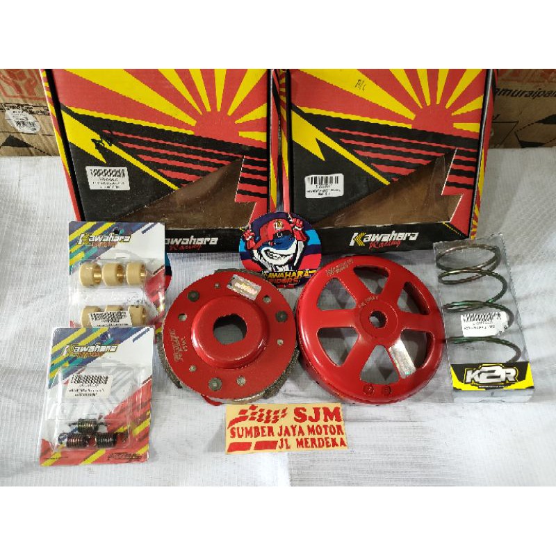paketan cvt racing Nmax aerox Kawahara roler per cvt per ganda mangkok ganda dan kampas ganda seset