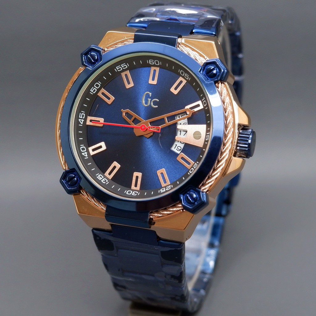 Jam Tangan Pria Gc 9614 Date Aktif Rantai