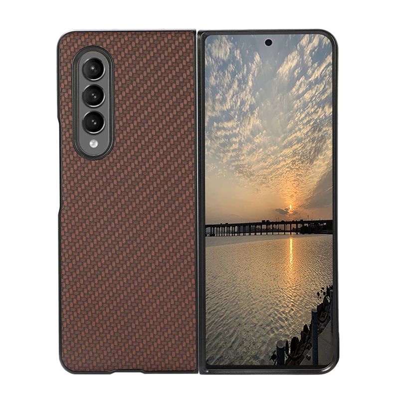 Hard Case Samsung Galaxy Z Fold 3 Fold3 5G - Original Grass Pettern Textured Cover Casing Sarung Hp