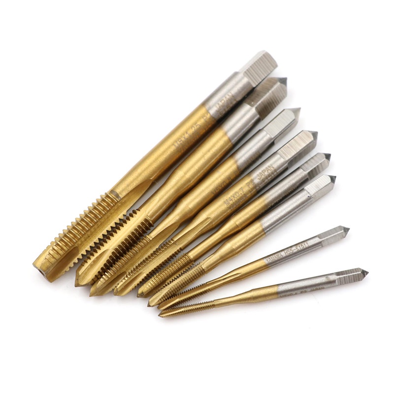 M2 / M2.5 / M3.5 / M4 / M6 / M8 HSS Metrik Lurus Flute Tap