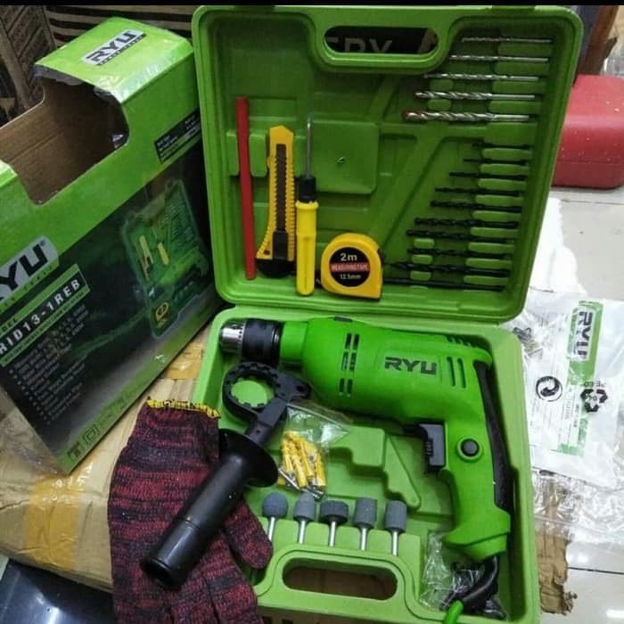 PAKET MESIN BOR TEMBOK RYU RID 13-1 REB MESIN BOR BETON TEKIRO RYU