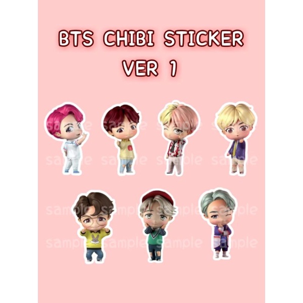 STICKER BTS DECO MINI CHIBI STIKER LUCU MURAH