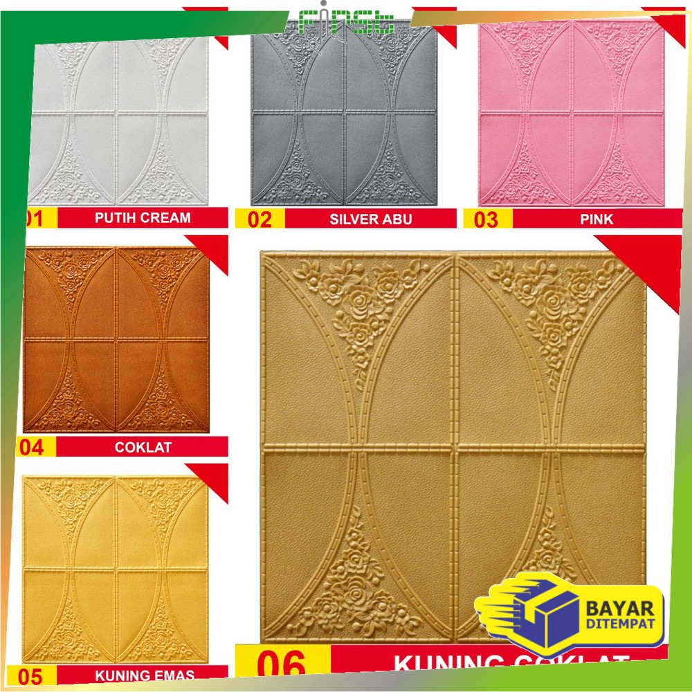*COD* FH-C55-58 Wallpaper Dinding 3D Wall Sticker Foam Batu Bata Walpaper Dinding Murah WallSticker-BALI
