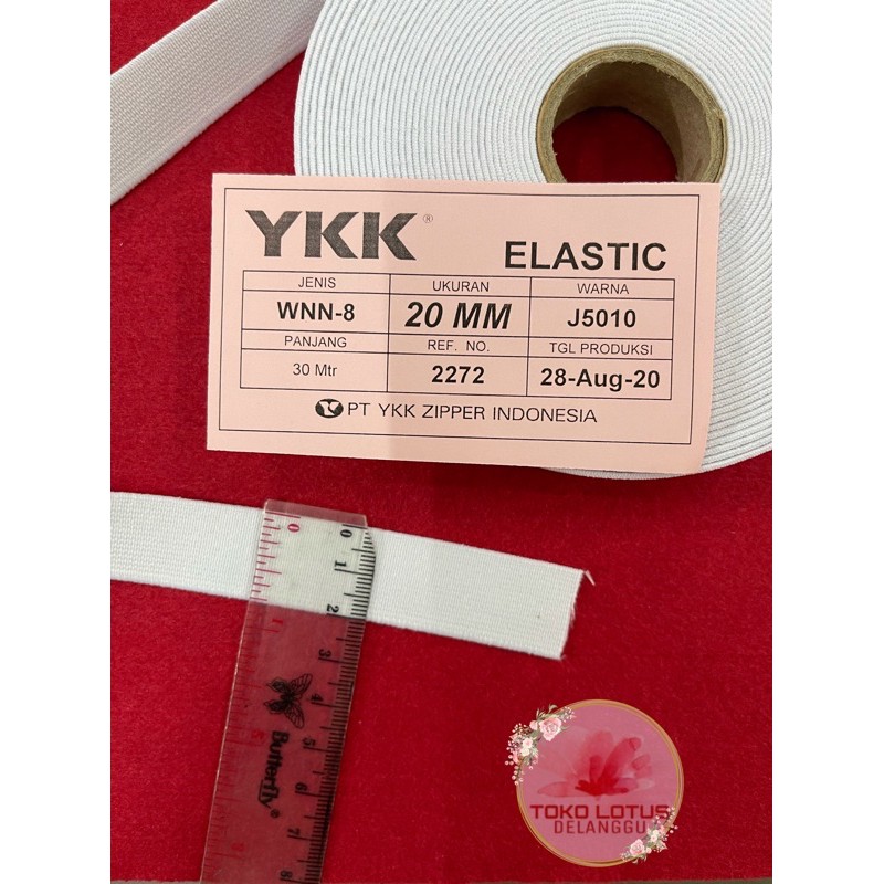 Elastik YKK putih 2cm (per meter)