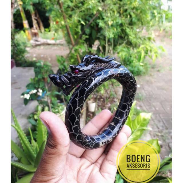 GELANG AKAR BAHAR UKIR NAGA FULL SISIK JUMBO