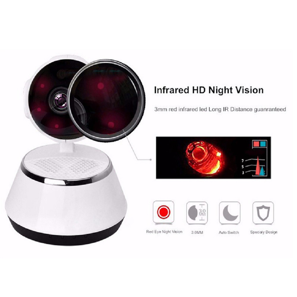 CCTV Q6 IP / QCF FV A1801B 720 P Panoramic Fish Eye 360 Camera Smart Wifi CCTV Camera WIRELESS with 2 Way Audio Motion Sensor Alarm Micro SD IP CAM