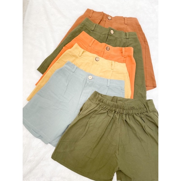 BANGKOK HOTPANTS YELLOW/BANGKOK HOTPANTS/CELANA PENDEK LINEN/CELANA PENDEK BANGKOK/HOT PANTS DAILY
