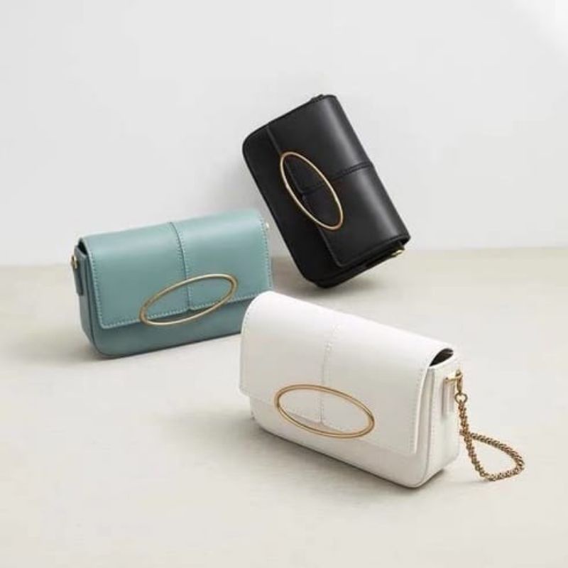 5.5 SALE | CK Metallic Ring Shoulder Bag