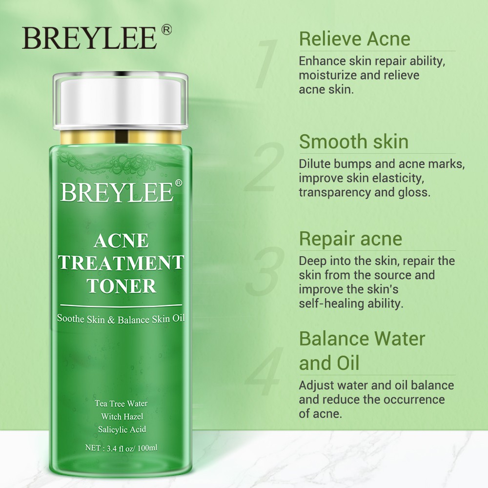 PENGHILANG JERAWAT PAKET KECANTIKAN BREYLEE Acne Super Complete Set Perawatan Wajah 10 pcs