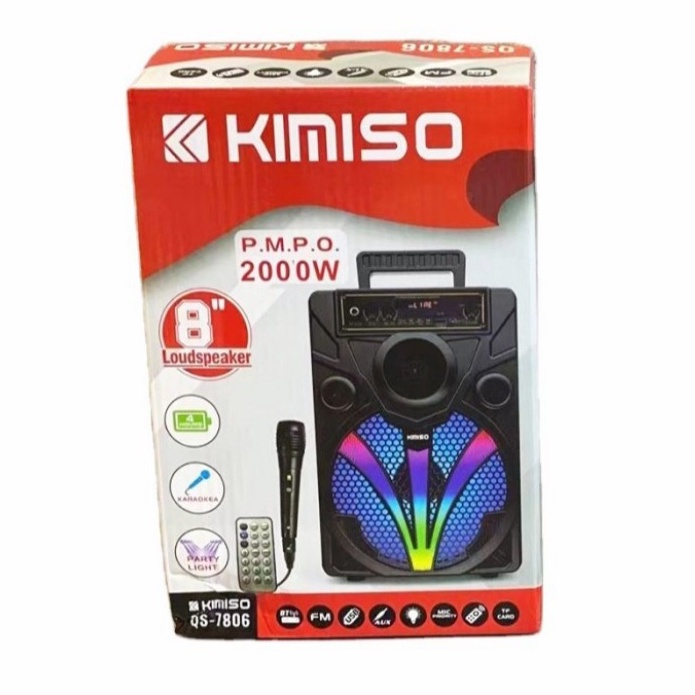 *COD* Speaker Bluetooth Kimiso QS 7806 karoke Free mic + Remote / Speaker