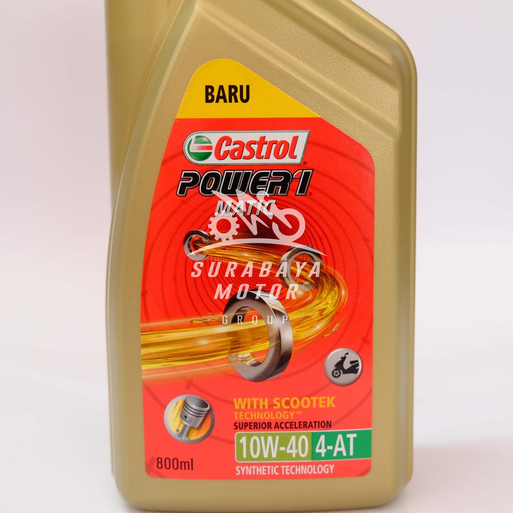 Oli Mesin Castrol Power 1 Matic Scooter 10W-40 4T 0,8L 800ml 0,8 L API SN Synthetic Original ORI ASLI