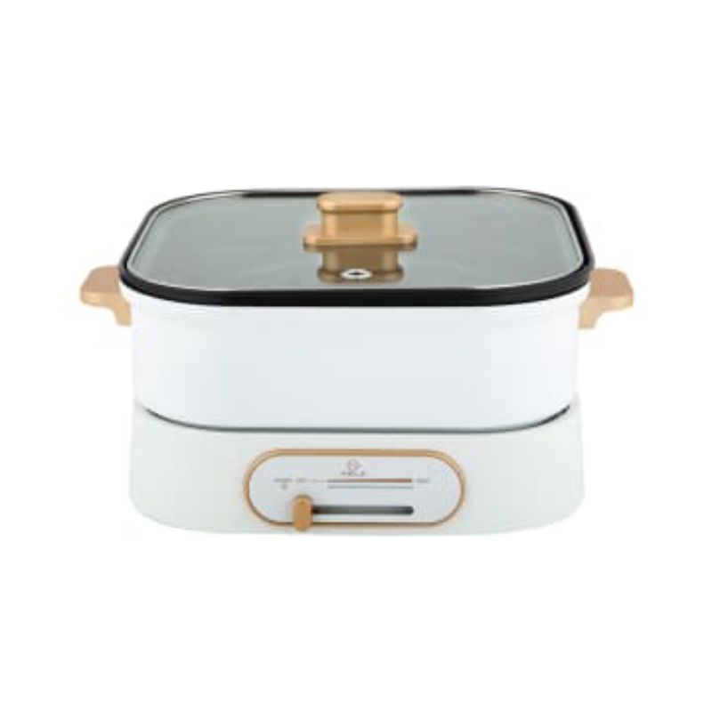 Kels 3 Ltr Langston Multi Cooker Persegi - Putih
