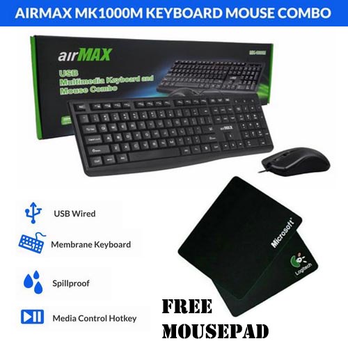 ITSTORE  cod keyboard Mouse USB airmax free Mousepad Speaker combo opaket hemat