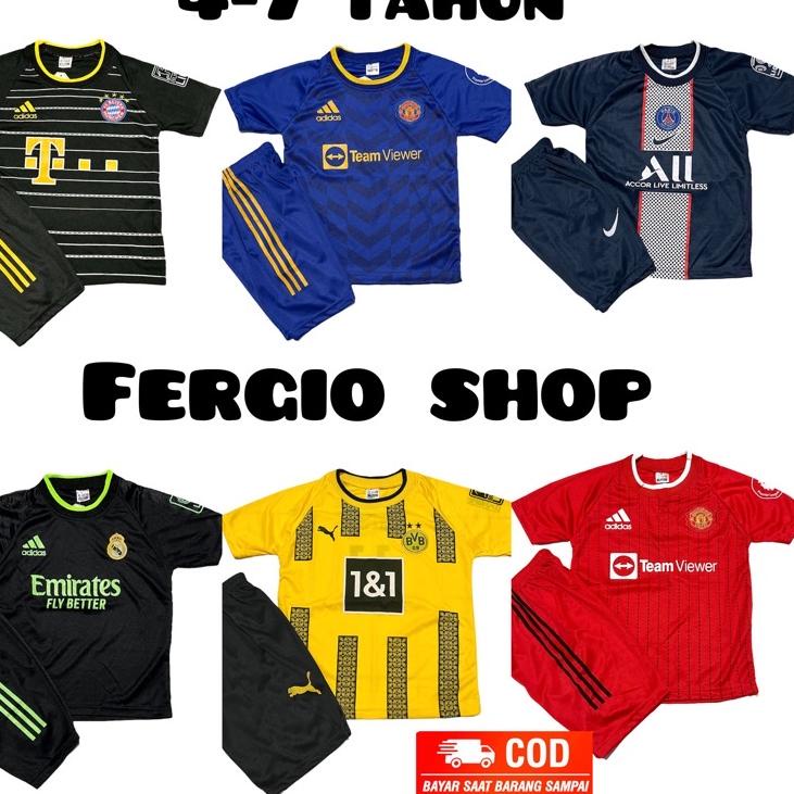 SYP.11Au22ᵀ– Stelan kaos bola anak / jersey bola anak/ baju bola anak/ setelan bola anak/ kaos bola 