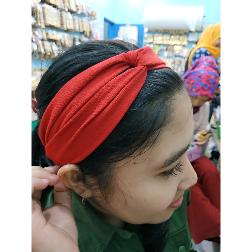 Bandana Premium Bando Simpul Elastis Ala Korea Untuk Wanita