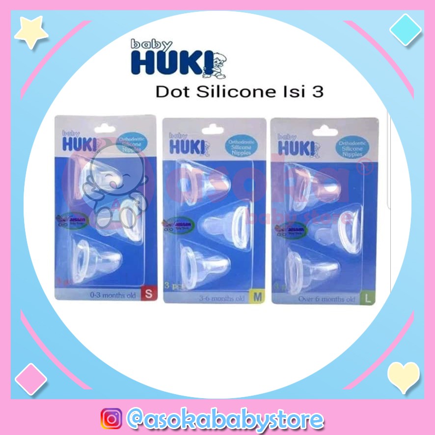 Huki Orthodontic Nipples / Dot Silicone Huki Isi 3 ASOKA