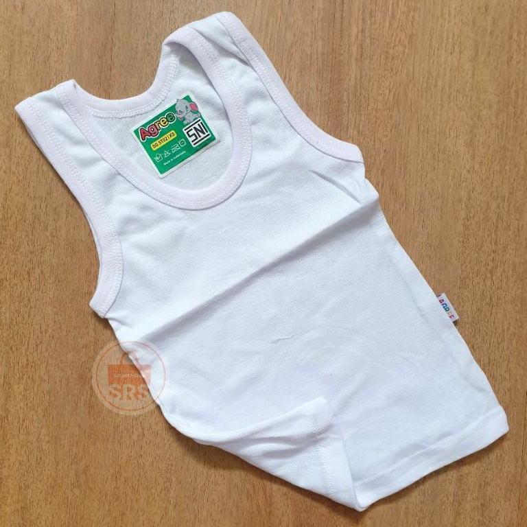 Singlet Bayi Agree Size XS, S, M, L, XL, Kaos Singlet Balita Kaos Dalam Baby SNI Agree (ECER)