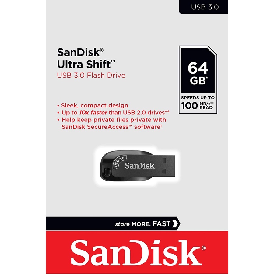 Flashdisk SanDisk Ultra Shift 64GB USB3.0 | Flash Drive Sandisk 64GB