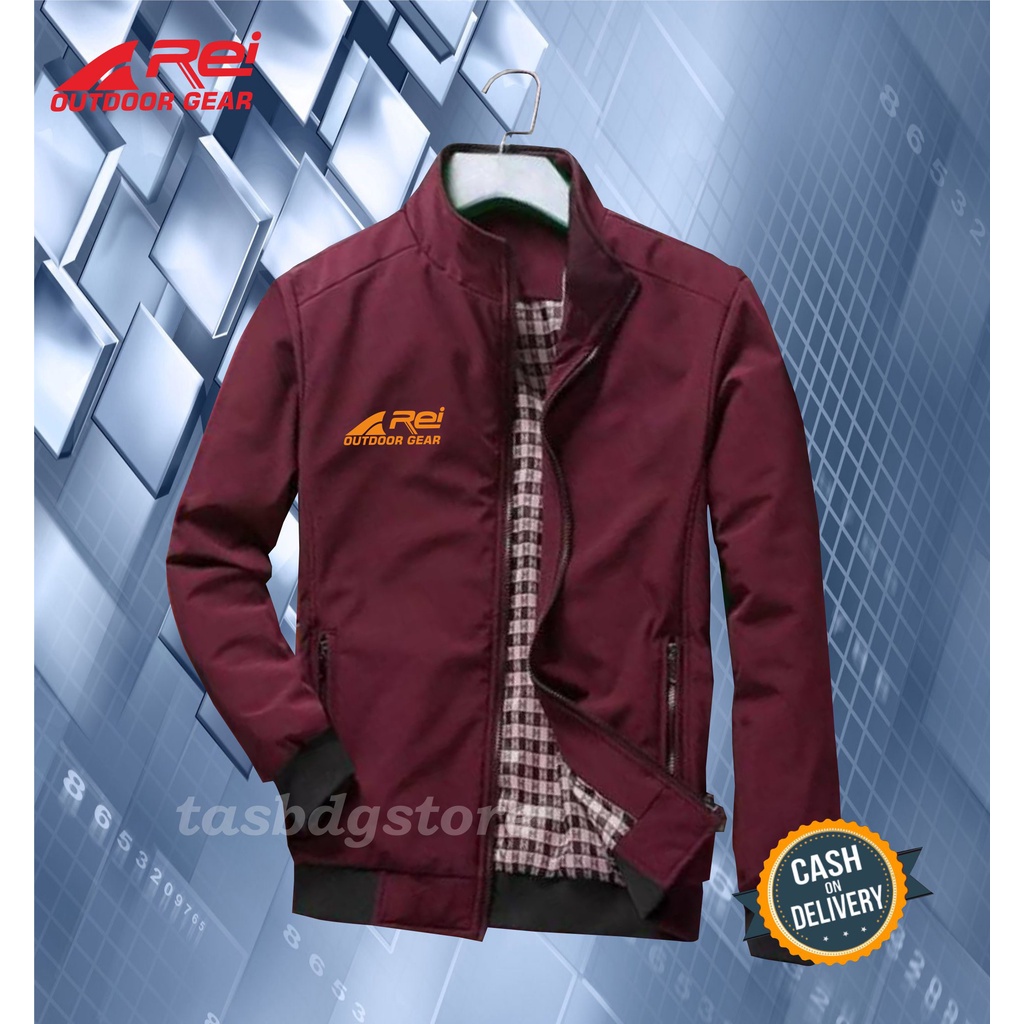 Jaket Bomber Kasual Premium Parasut semi anti air PRIA WANITA REI OUTDOOR