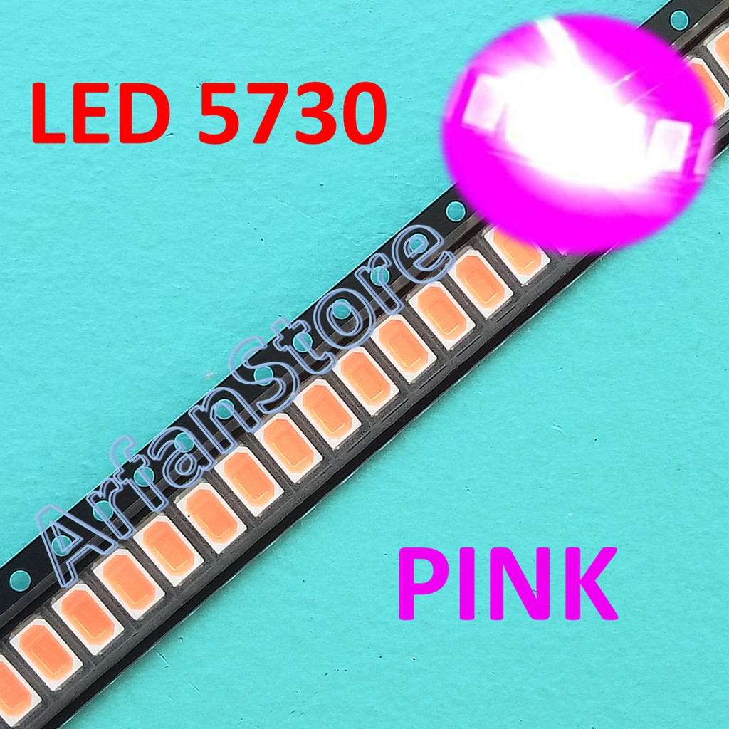 SMD LED 5730 Pink Super Bright Warna Merah Muda 5630