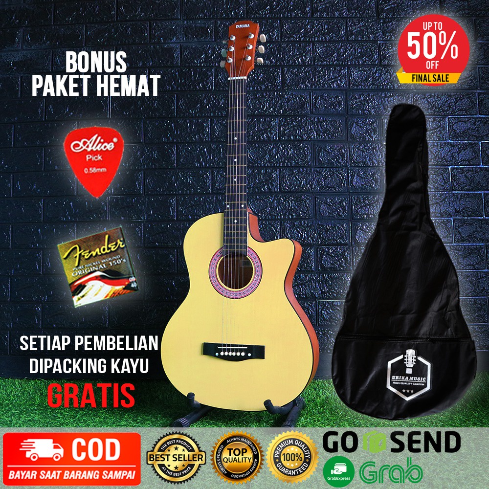 SIAP KIRIM GITAR AKUSTIK PEMULA CUSTOM MURAH BANYAK BONUS PAKET BUNDLING TERMURAH