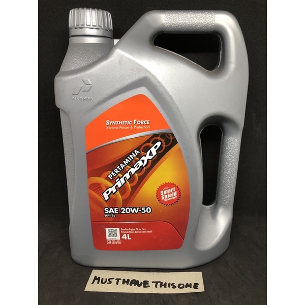oli prima xp 20w50 4 liter 20 w 20w50 4liter 4l 4 l original pertamina