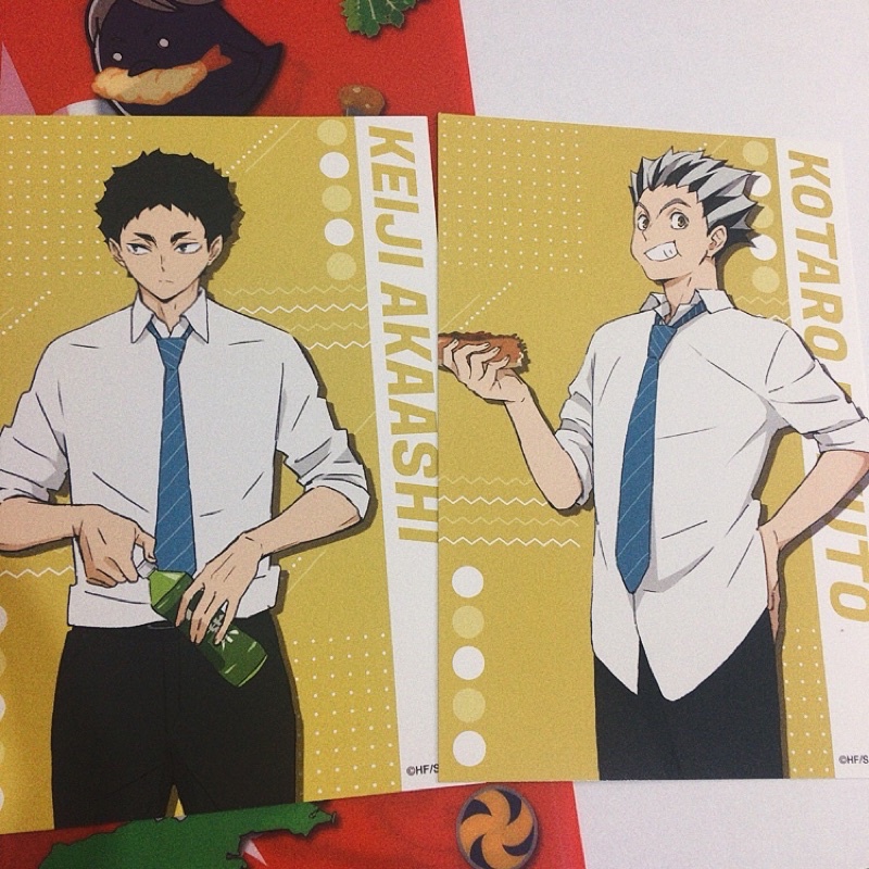 

Haikyuu Lunch Break Postcard [OFFICIAL] - AKAASHI, BOKUTO